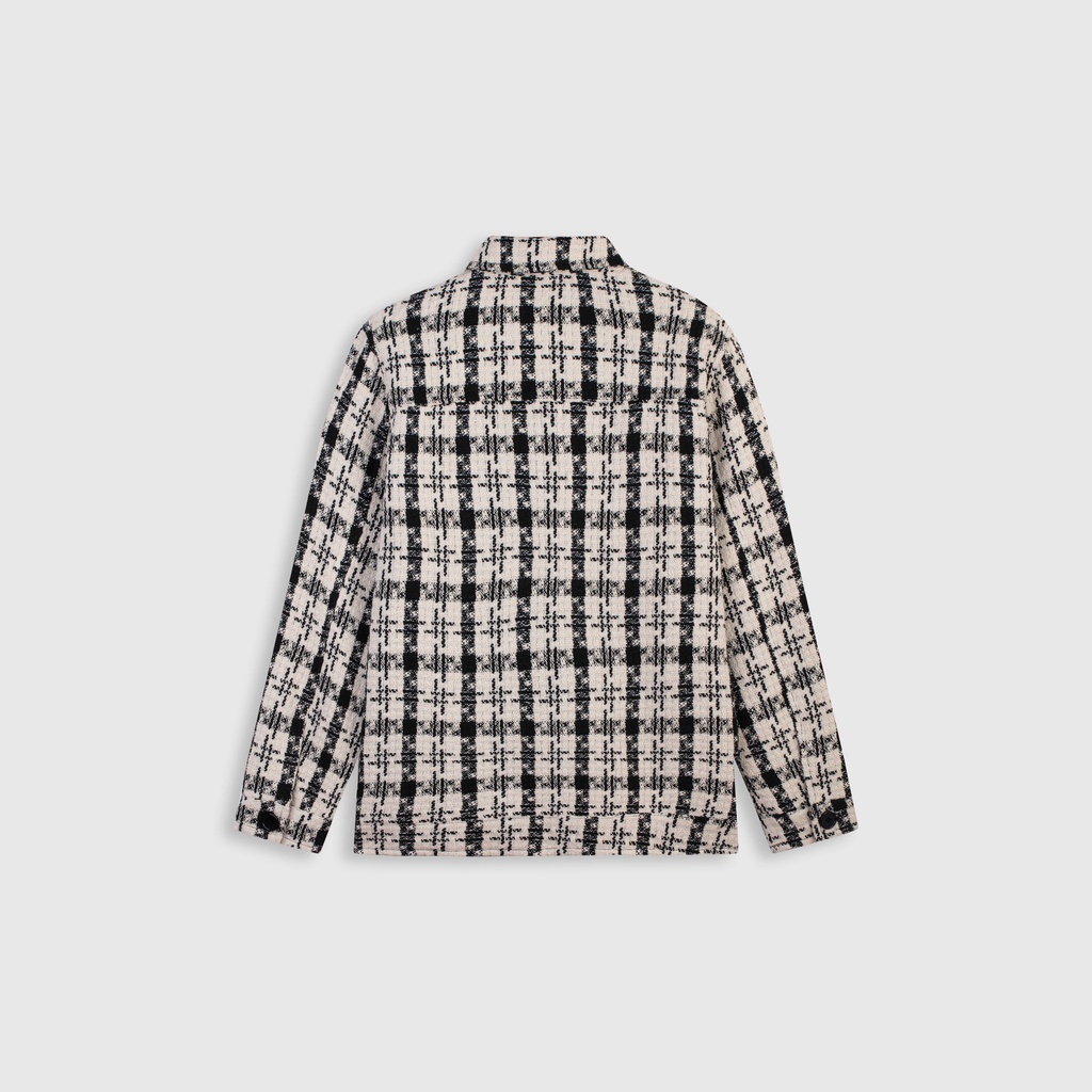 Áo khoác dạ ROWAY chất liệu dạ tweed nhập khẩu cao cấp | Dạ ô trắng