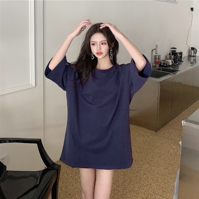 Áo Thun Cotton Tay Ngắn Dáng Thụng Thời Trang Mùa Hè Màu Sắc Ngọt Ngào phong cách Hàn Quốc Chất Đẹp Loại 1