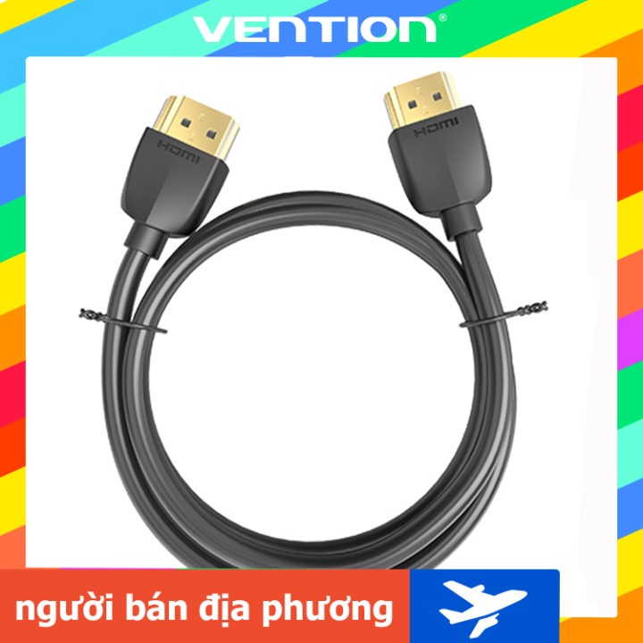 Cáp HDMI 2.0 VENTION siêu mỏng hỗ trợ 4K 60Hz 3D đầu mạ vàng cho TV/PS4