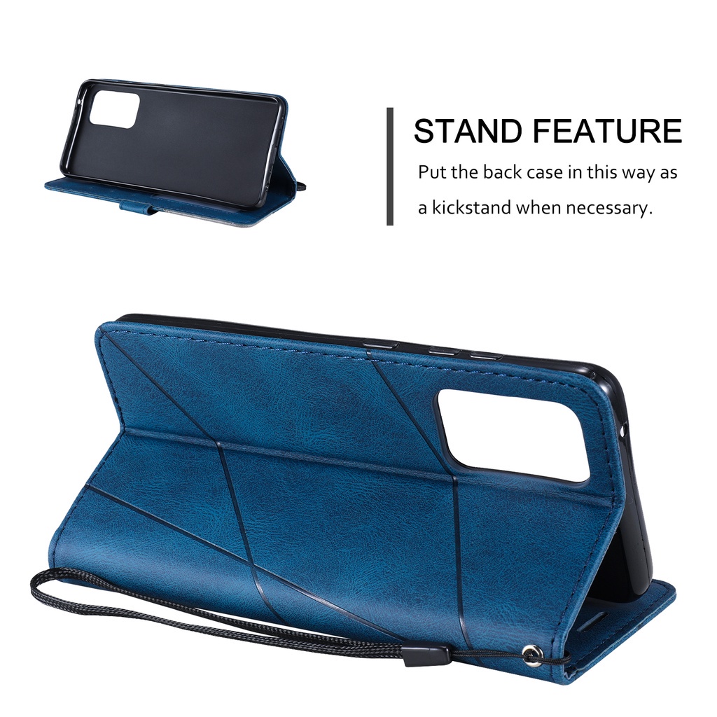 Bao Da Điện Thoại Nắp Lật Kèm Ngăn Đựng Thẻ Cho Oppo Reno 6 5 4 Pro Lite 4f 5z Find X3 Lite Neo Giá Đỡ