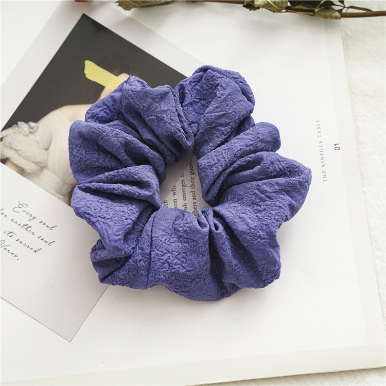 Dây Buộc Tóc Vải Chiffon Lưới Màu Tím/Xanh Dương/Tím Thời Trang Xinh Xắn Cho Nữ