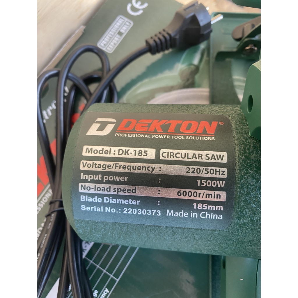 Máy cưa gỗ Dekton 1500w chính hãng tặng đĩa cắt 185mm