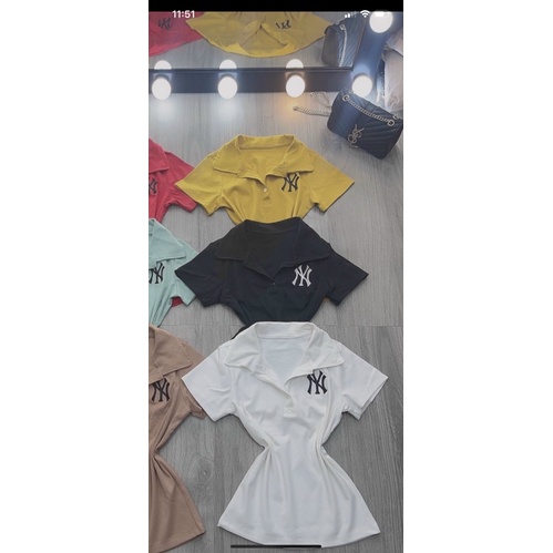 áo cổ bẻ phối sọc