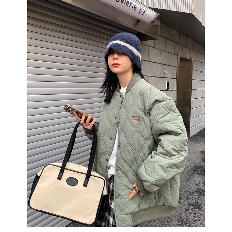 Áo Khoác Bóng Chày Đệm Dày Dặn Ấm Áp Thời Trang Mùa Đông Cho Nữ