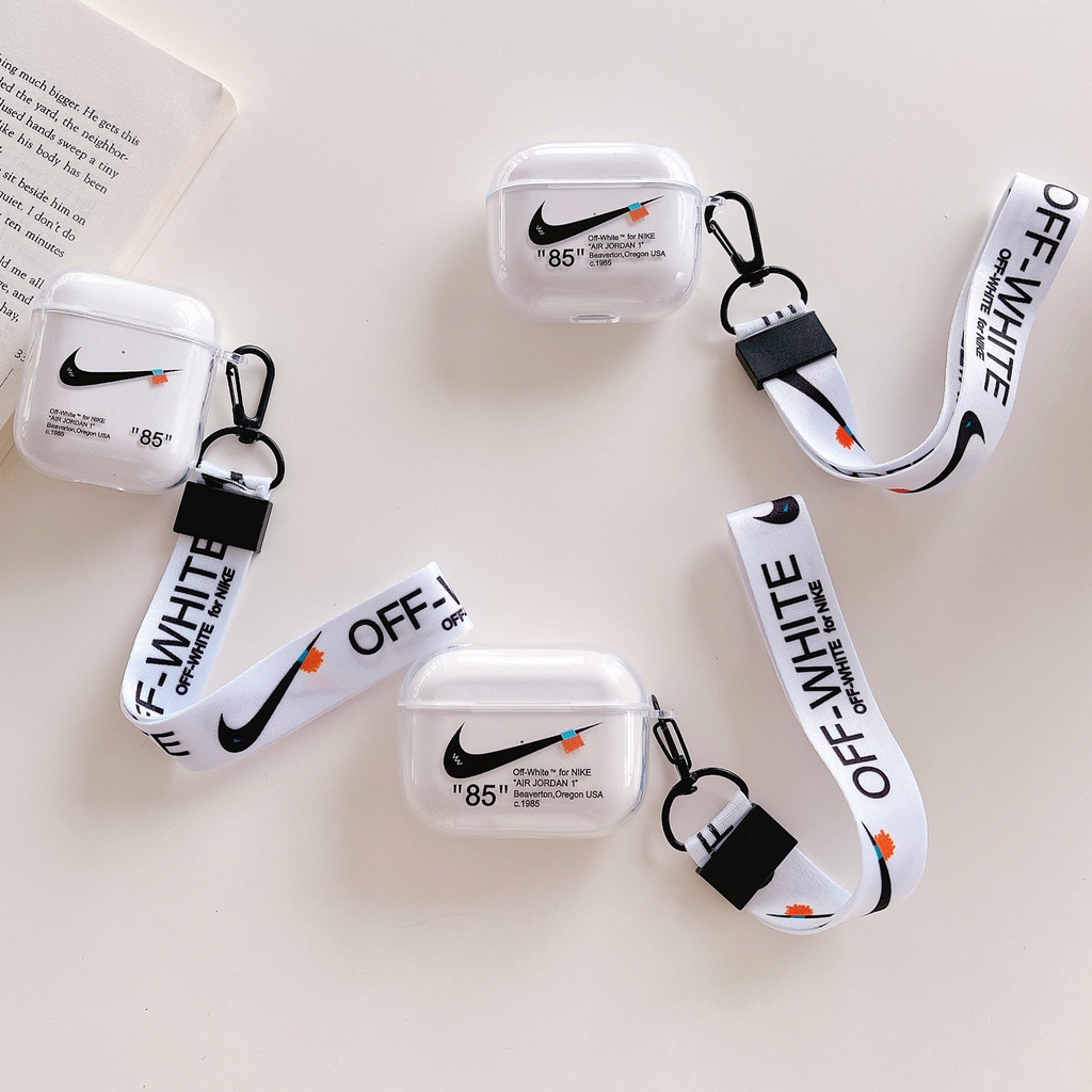 Vỏ Bảo Vệ Hộp Đựng Tai Nghe Airpods 3 / 1 / 2 / pro Trong Suốt Kèm Dây Đeo Mềm Mại