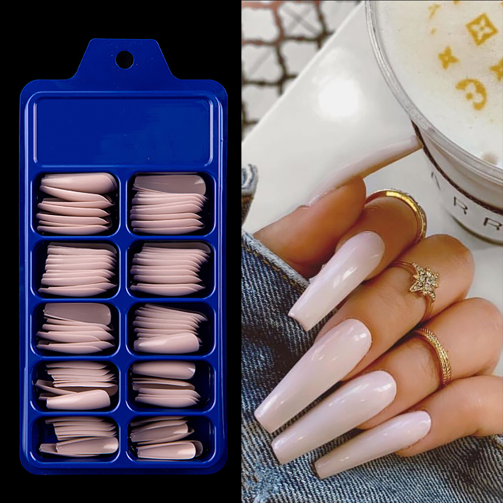 Set 100 Móng Tay Giả Chất Liệu Acrylic