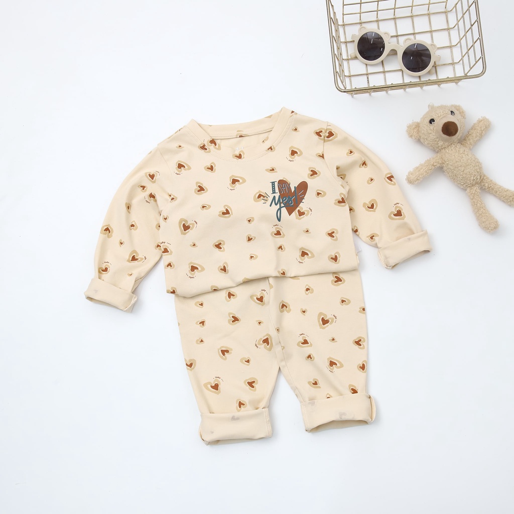 [25.6 GIẢM 40K ĐƠN 299K] Bộ thun bé gái ILABY họa tiết chất liệu mềm mại làn da bé [50IG11680822]