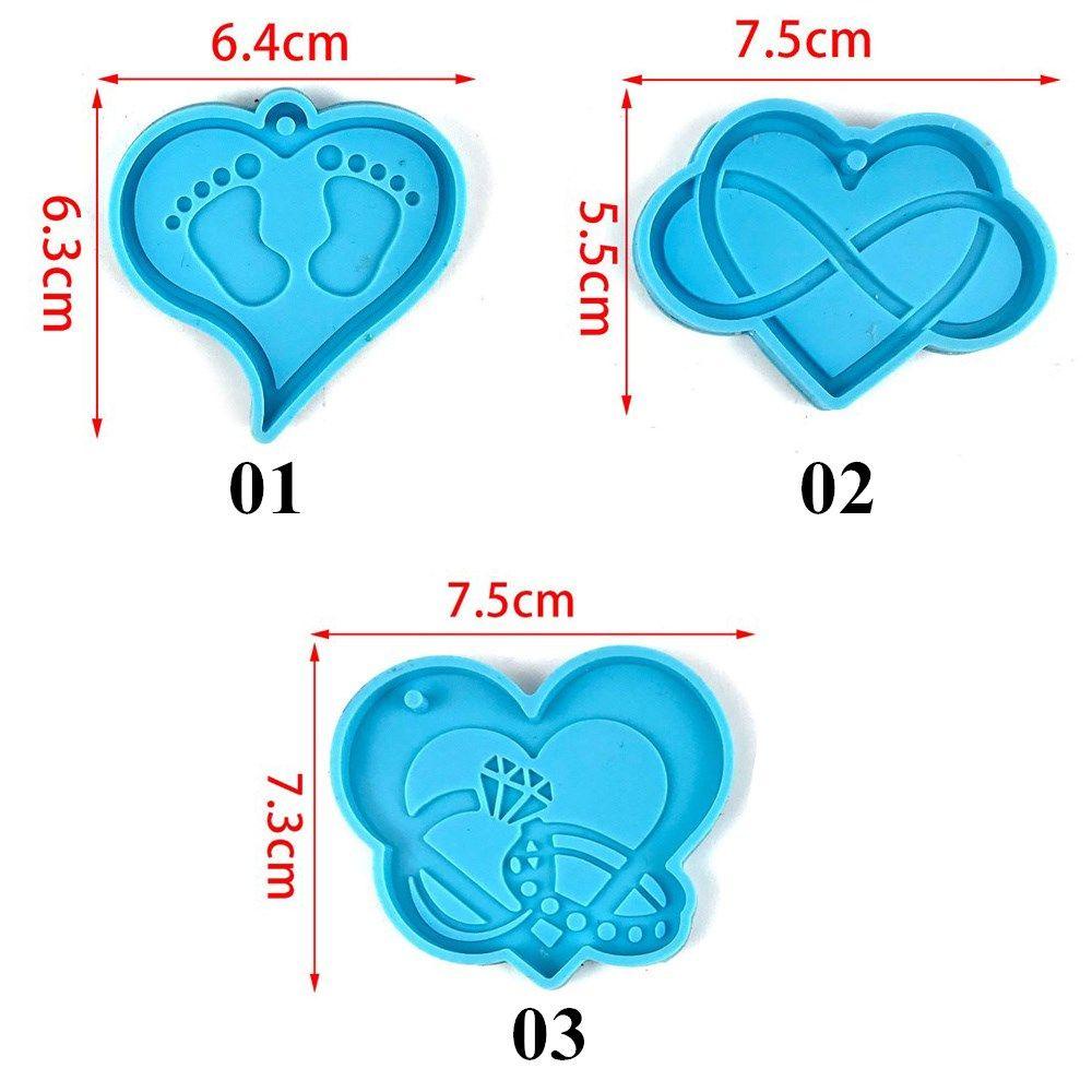 .Khuôn Silicone Làm Bánh Kẹo Hình Trái Tim