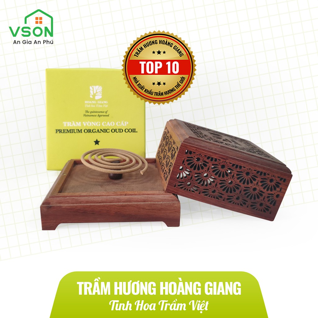 Trầm hương dạng vòng Hoàng Giang - Không sử dụng hoá chất, đạt tiêu chuẩn quốc tế ISO:9001