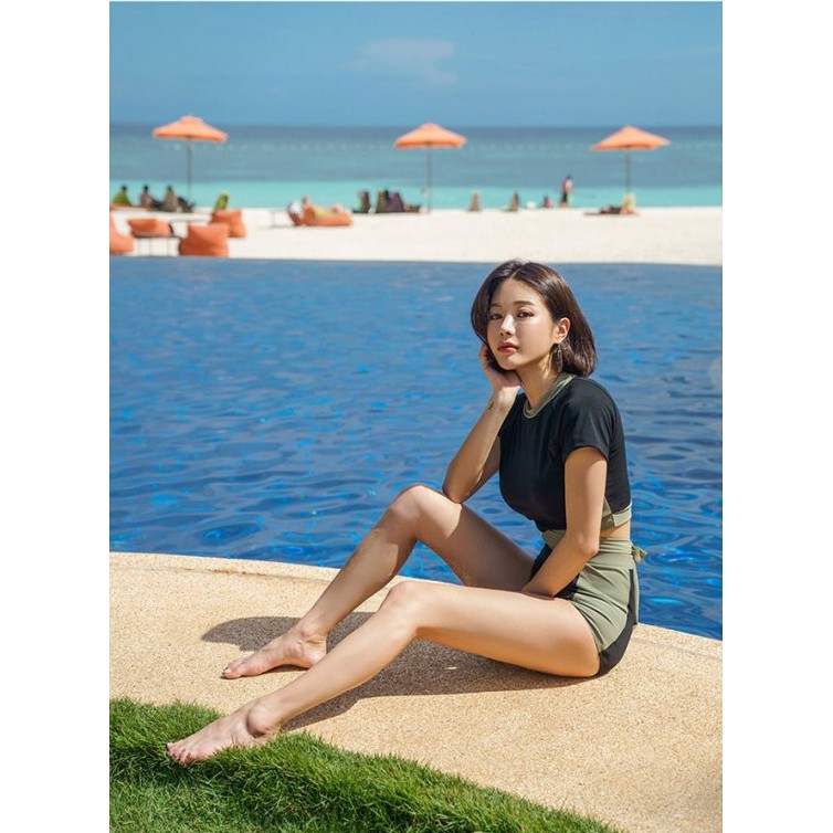 Bộ bơi đồ bơi 2 mảnh bộ bikini đi biển phong cách hàn quốc trẻ trung | BigBuy360 - bigbuy360.vn