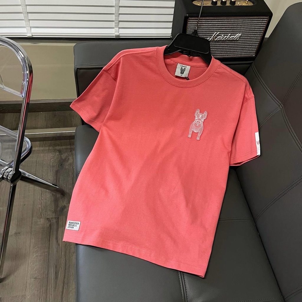 Áo Lifework basic chính hãng in logo ở bên trái,  áo phông đơn giản cho nam và nữ |  LW235TS904