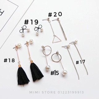 Combo 15 đôi bông tai tự chọn-TẶNG 1 ĐÔI (20k/1 đôi)