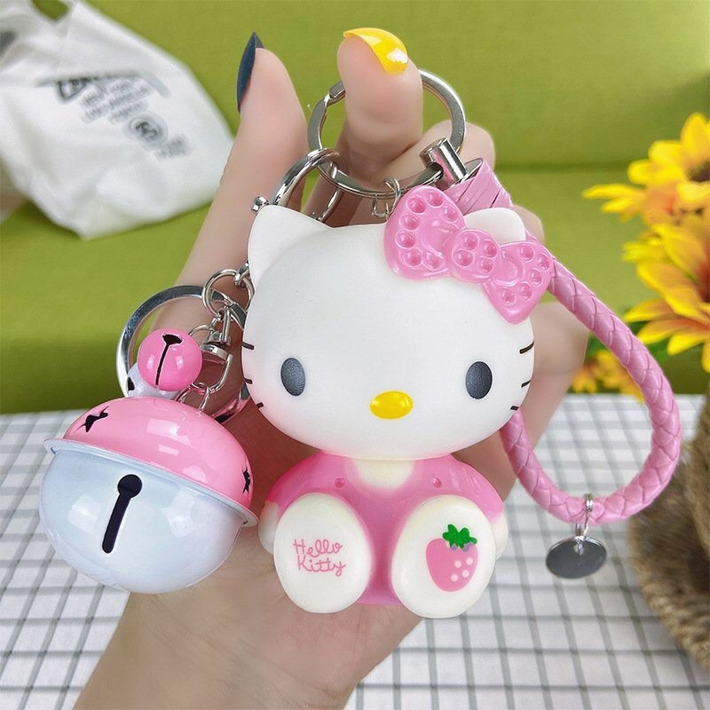 Móc Khoá Hoạt Hình Kèm Chuông Kittyy Cực Cute