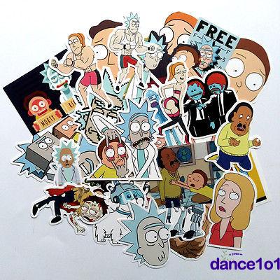 Bộ 35 miếng dán trang trí chống thấm nước hình anime