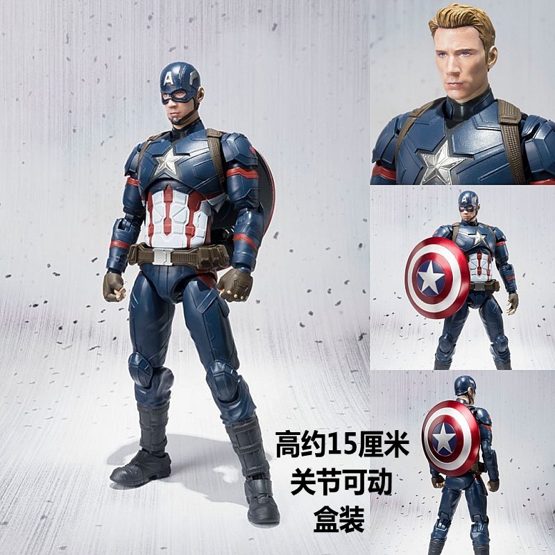 Mô hình Figure Marvel Captain America Spider-Man Black Panther Ant-Man Hulk Eagle-Eyes Thor có thể cử động - Kunder Shop