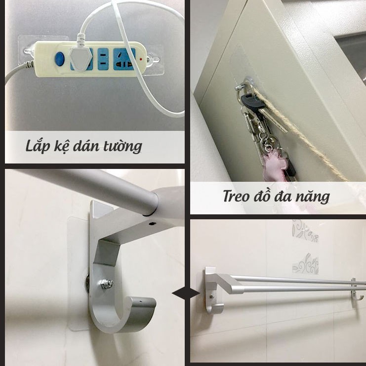 Móc dán tường vặn ốc vít 6 mm