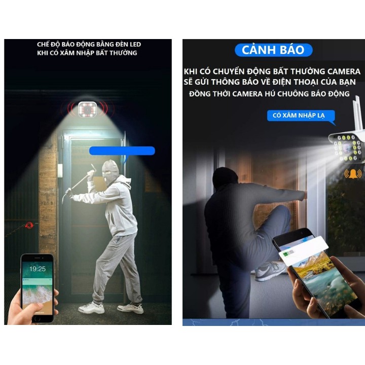 Camera Wifi 360 Ngoài Trời Yoosee ZQ39 - 3.0MPX , 20 led , xem đêm có màu, đàm thoại 2 chiều, Cảnh Báo chuyển động ,IP67 | BigBuy360 - bigbuy360.vn