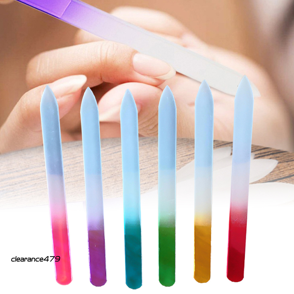 (Hàng Mới Về) Bộ 6 Cây Dũa Móng Tay Thủy Tinh Hai Mặt Sử Dụng Tại Nhà | BigBuy360 - bigbuy360.vn