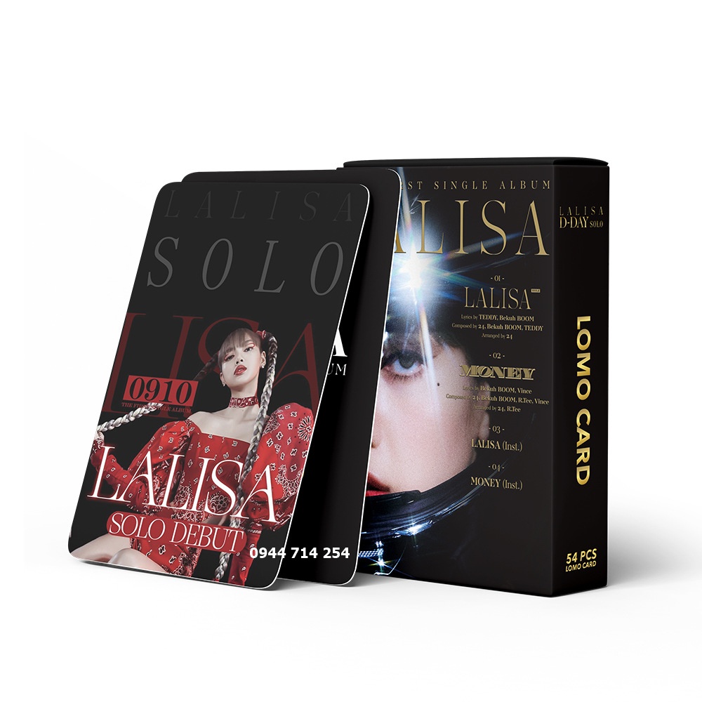 Hộp 54 Card Lisa Blackpink Lomo Lalisa D-Day Solo 2022