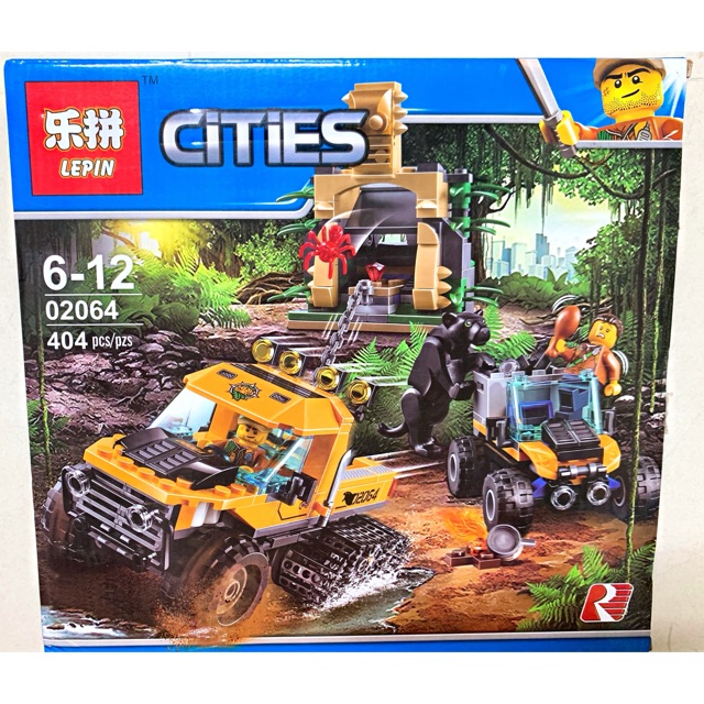 Đồ Chơi Lắp Ráp Xếp Hình Cities Chiến Đấu Quái Vật Rừng Xanh 02064-404 mảnh
