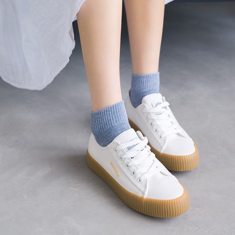 ❤ Lố 5 Tất nữ cotton cổ qua mắt cá chân màu muối tiêu