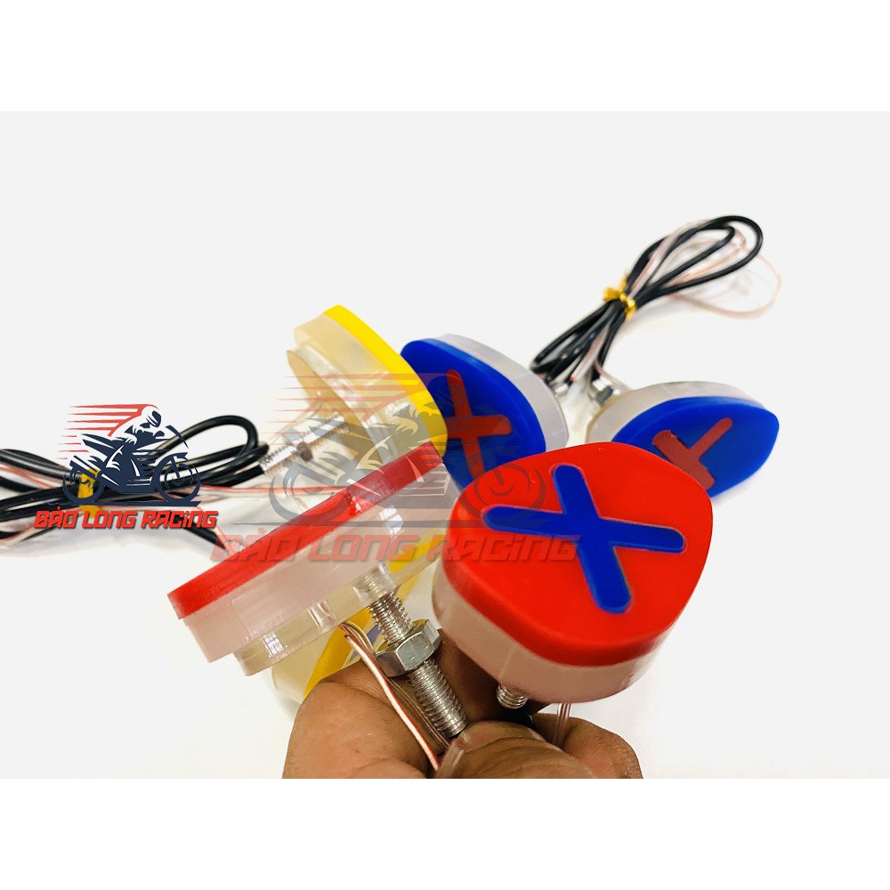 Xi nhan Led X 3 tầng gắn các loại xe máy