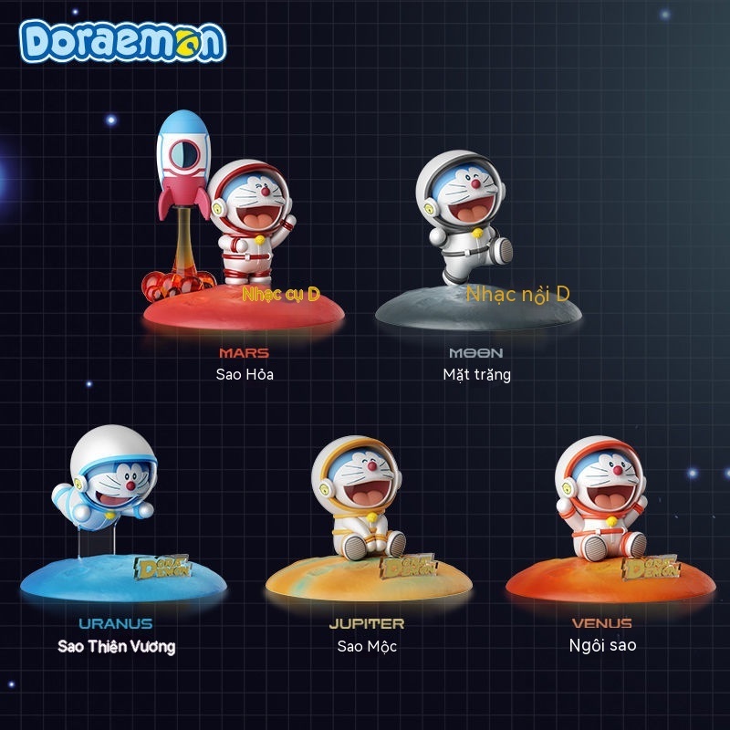 Giá Đỡ Điện Thoại Để Bàn Hình Doraemon   Phi Hành Gia   Hành Tinh Dễ Thương Dùng Làm Quà Tặ hộp mù búp bê trang trí ô tô