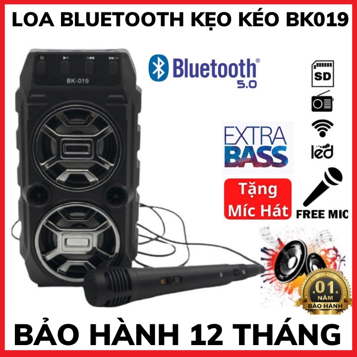 Loa karaoke mini di động Kimiso Bk019 loa hát âm lớn, hát karaoke hay/Tặng Kèm Mic Cao Cấp -Bảo Hành 12 tháng