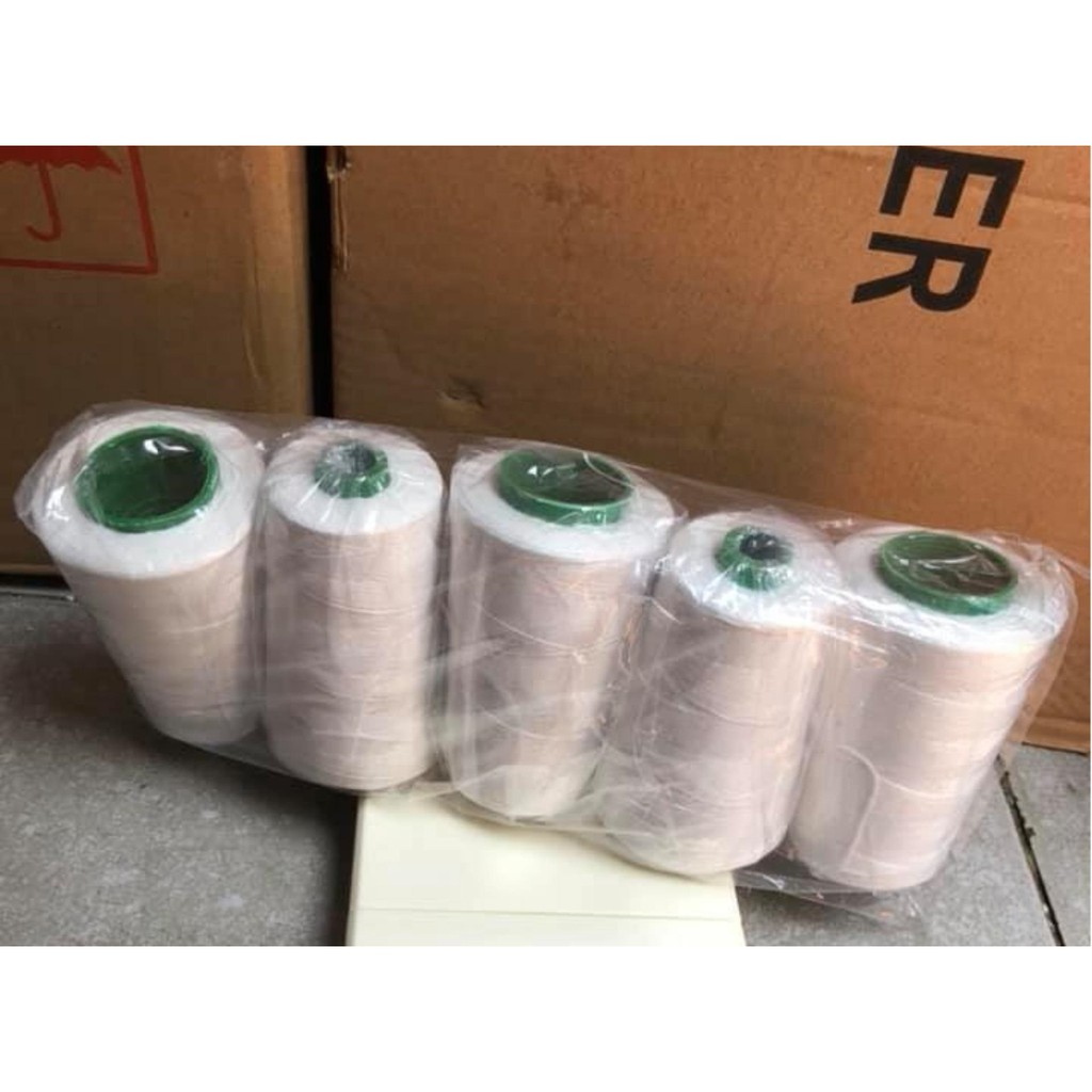 Combo 5 cuộn chỉ 2 lạng dùng cho máy khâu bao, chỉ may bao tải se9