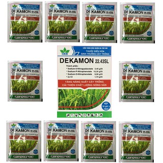 Hộp 10 gói Thuốc kích thích sinh trưởng cây trồng Dekamon 22,43L gói 10ml