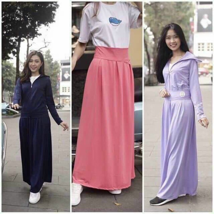 Quây Váy Chống Nắng thông hơi chất vải Kim Cương co giãn