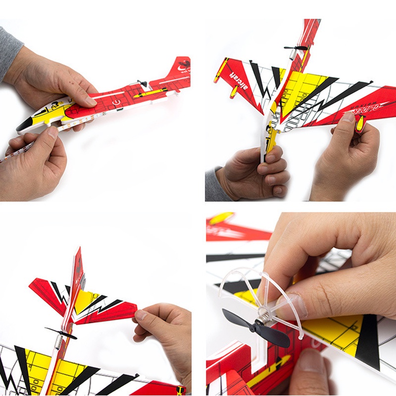 Mô Hình Máy Bay Xốp Ném Tay Có Đèn Sạc USB