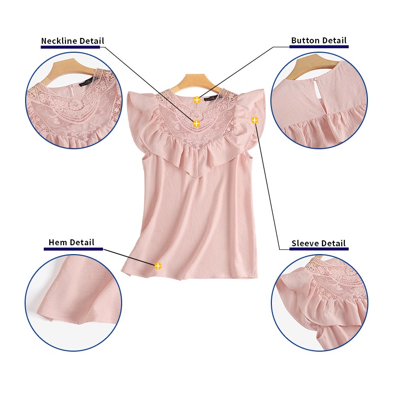 Áo ZANZEA không tay phối ren phong cách vintage thời trang dành cho nữ