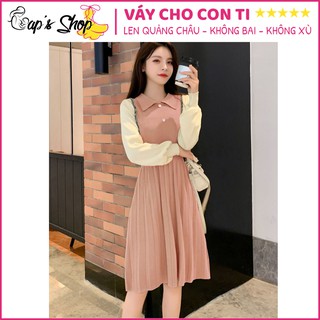 Váy cho con bú, chất len, dáng trẻ trung