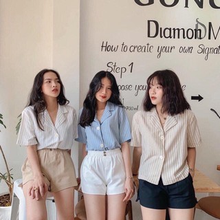quần sooc nữ xẻ tà vạt bầu 2 khuy