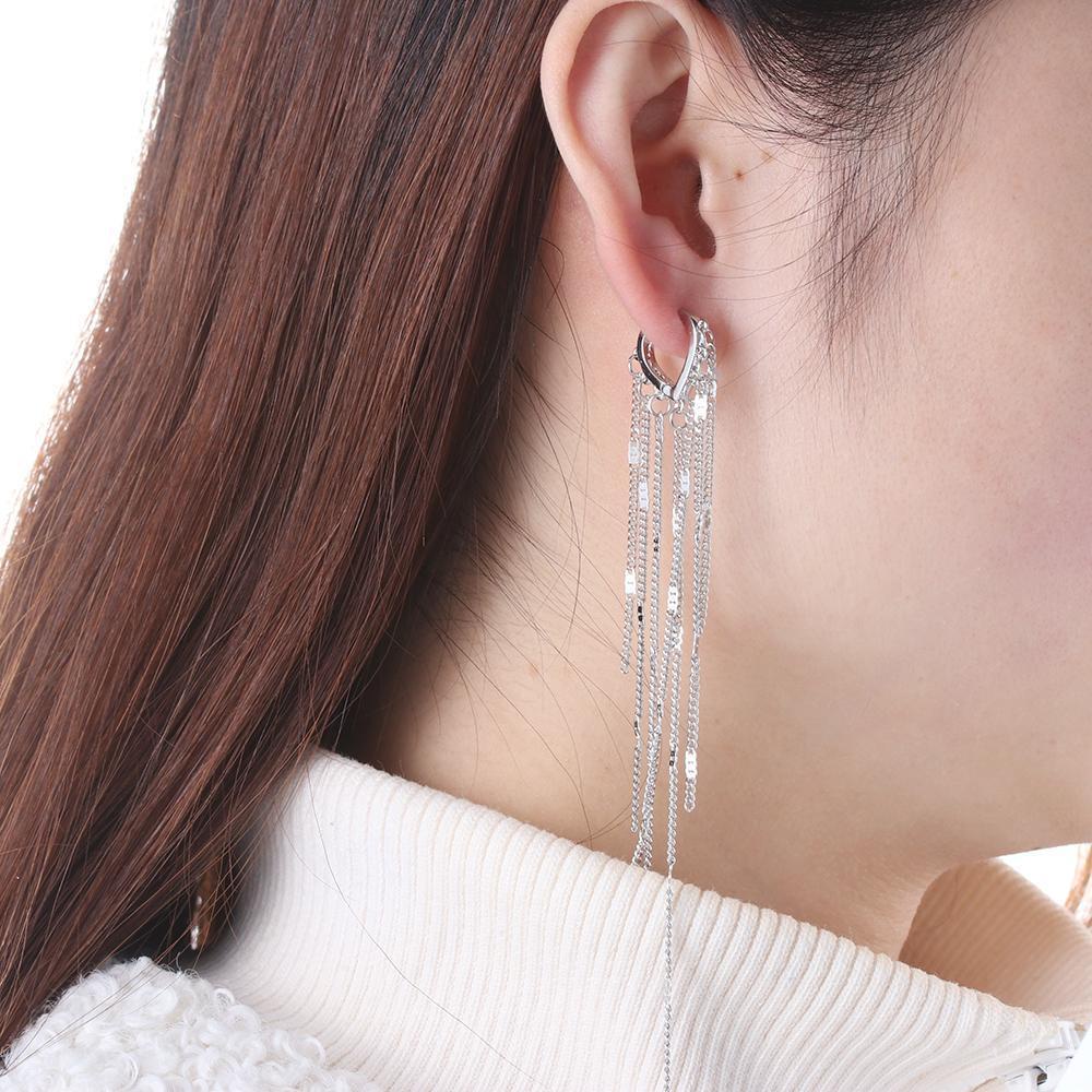 ESPO Hoa Tai Dáng Dài Mặt Hình Trái Tim Thiết Kế Thanh Lịch