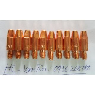 Đầu bép hàn Co2 M6x28 0.8-1. 6mm túi 10 cái