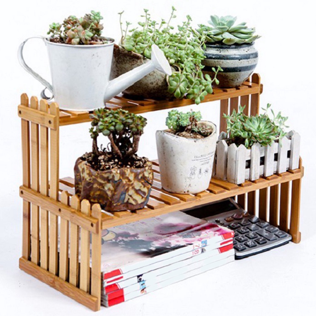 Kệ Gỗ 2 Tầng Đựng Gia Vị Tiện Lợi Cho Nhà Bếp