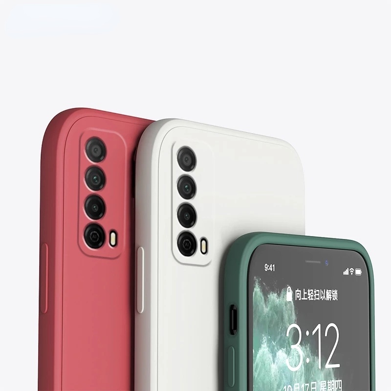 Ốp điện thoại silicon mềm cạnh vuông nguyên bản cho Huawei Y7a Y6p Y5p Y9 Prime 2019 4G 5G 2021