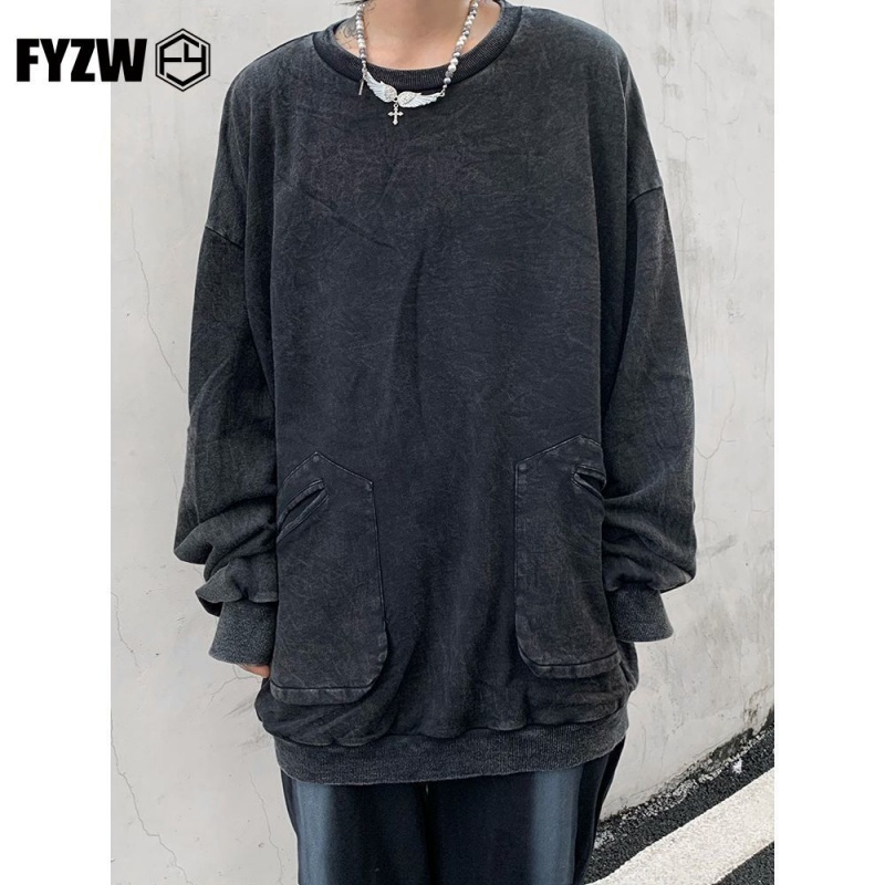 Áo Thun Tay Dài Cổ Tròn Dáng Rộng Phong Cách Đường Phố Mỹ Thời Trang Xuân Thu Cho Nam