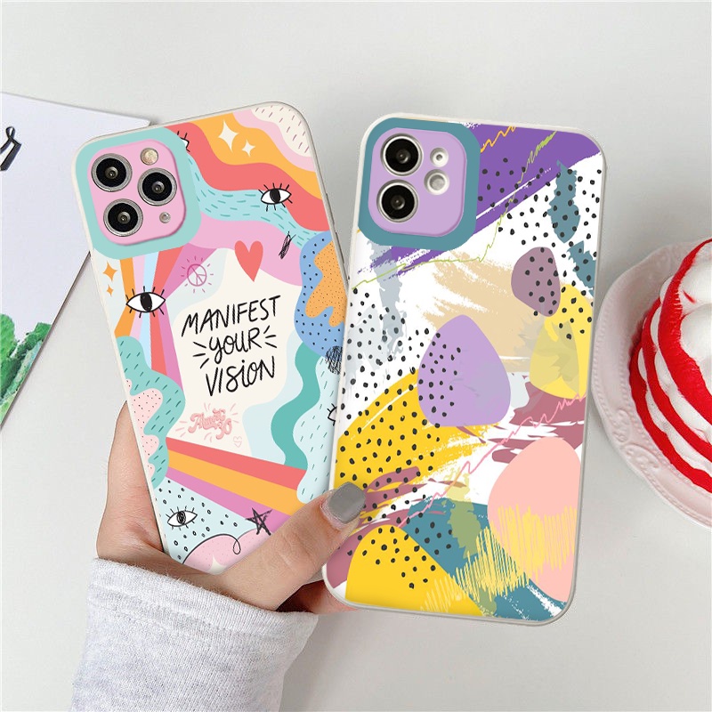 [ IPHONE ] Ốp Lưng Silicon Màu Bảo Vệ CAMERA Sọc màu sắc ốp iphone 12 pro /x/ 8plus/11 pro/11/12 pro max/13/promax tr199