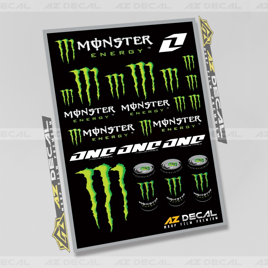 Tem Sticker Dán Xe Chủ Đề Monster 01 | Decal Trang Trí Mũ Bảo Hiểm, Thiết Bị Công Nghệ, Xe Máy, Xe Điện