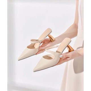 Guốc gót vàng-Bunny Shoes(K064)
