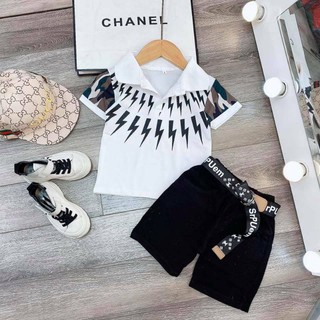 bộ sơ mi tia chớp cho bé trai
