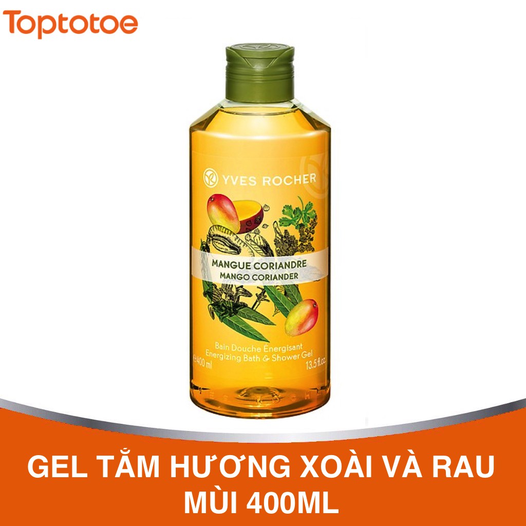 Sữa Tắm Hương Xoài &amp; Rau Mùi Yves Rocher Mango Coriander Energizing Bath &amp; Shower Gel 400ml