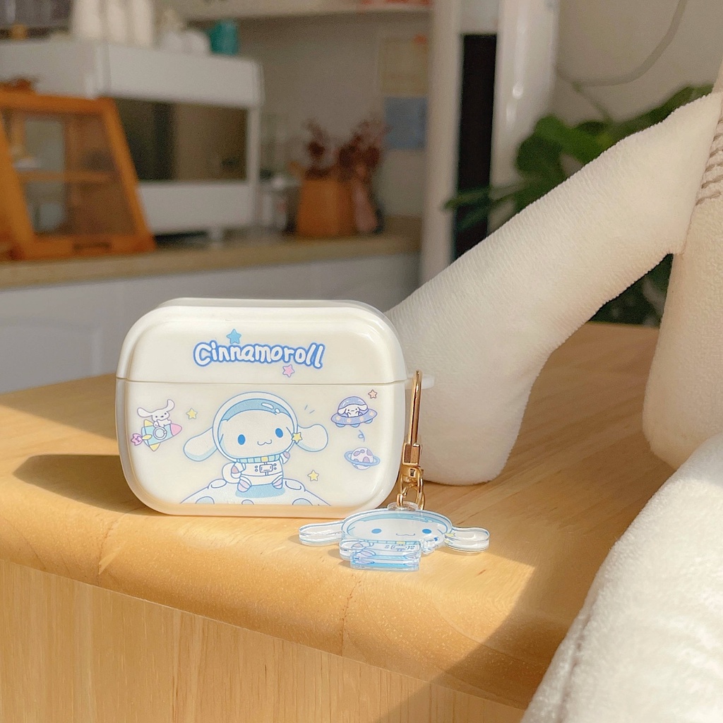 Vỏ Bảo Vệ Hộp Sạc Tai Nghe compatible AirPods3 Pro compatible AirPods3 Pro Họa Tiết Chú Chó Cinnamon Hai Mặt Dễ Thương