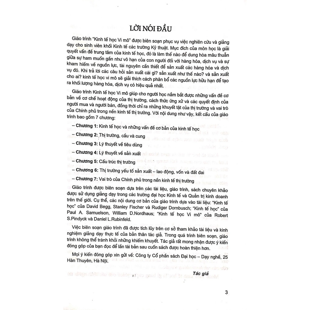 Sách - Kinh Tế Học Vi Mô