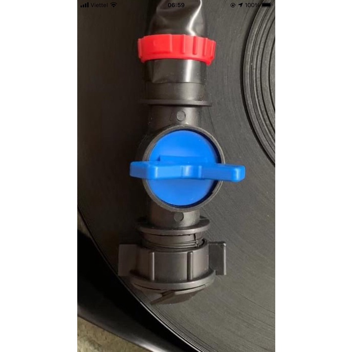 Van khóa khởi thủy ống phun mưa 27mm - 34mm kèm zoong cao su