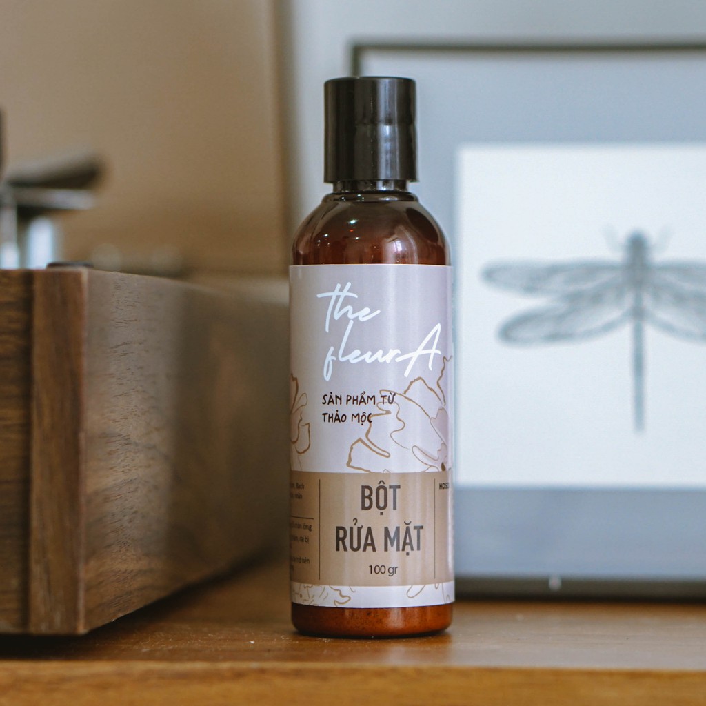 BỘT RỬA MẶT THẢO MỘC THIÊN NHIÊN FLEURA MỘC TRÀ LÀM SẠCH DA TẨY TẾ BÀO CHẾT LÀM MỀM GIẢM THÂM MỤN DA MẶT GIẢM NHỜN