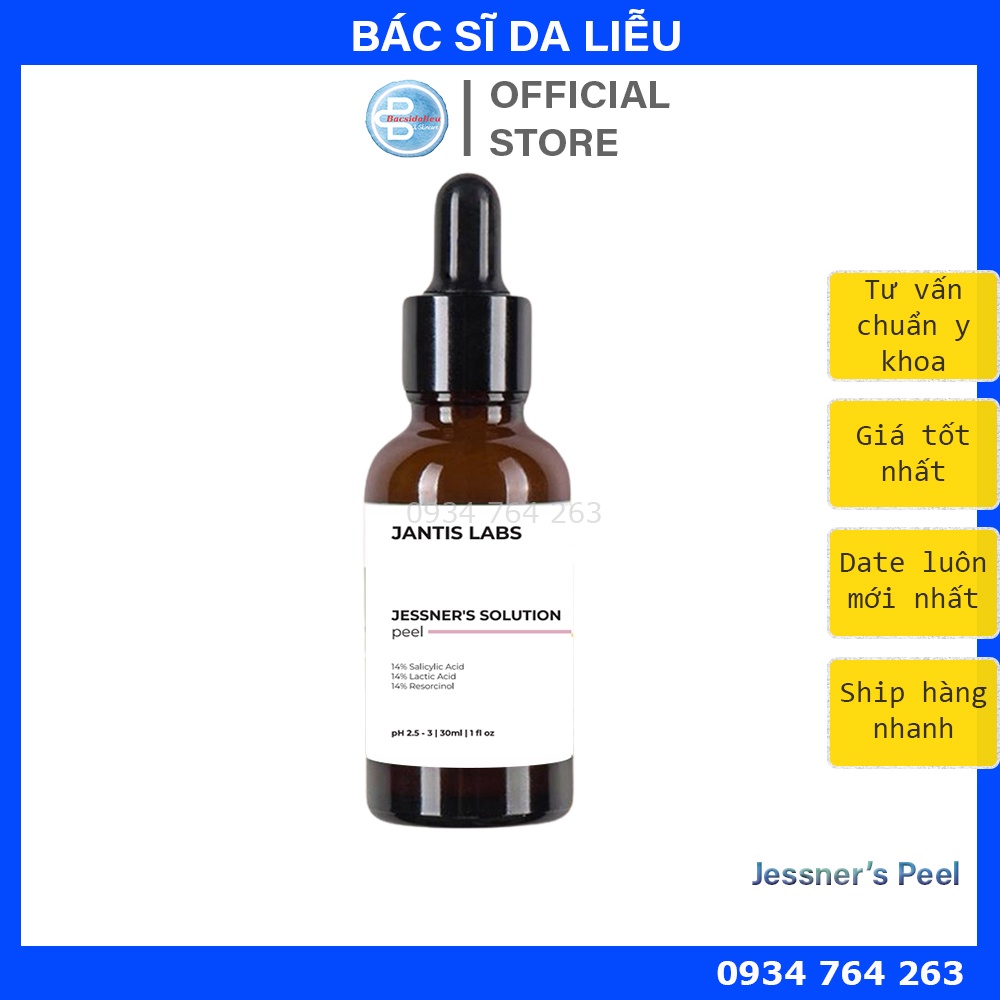 Serum Peel Da - Jessner's Peel (30ml) 14% Salicylic Acid (BHA) + 14% Lactic Acid (AHA) + 14% Resorcinol